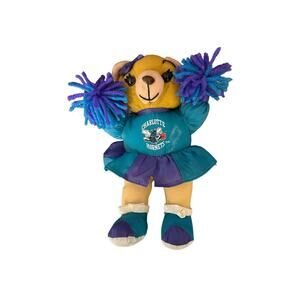 Charlotte Hornets Cheerleader Bear Plush Stuffed‎ Animal NBA Play by Play 9"